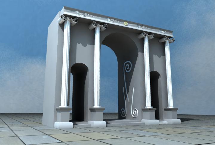3D render of the Arch of Titus