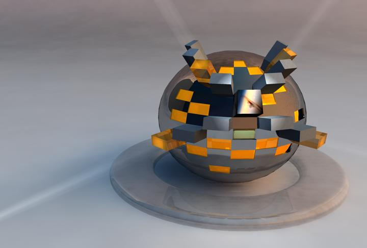 3D render of a light ball