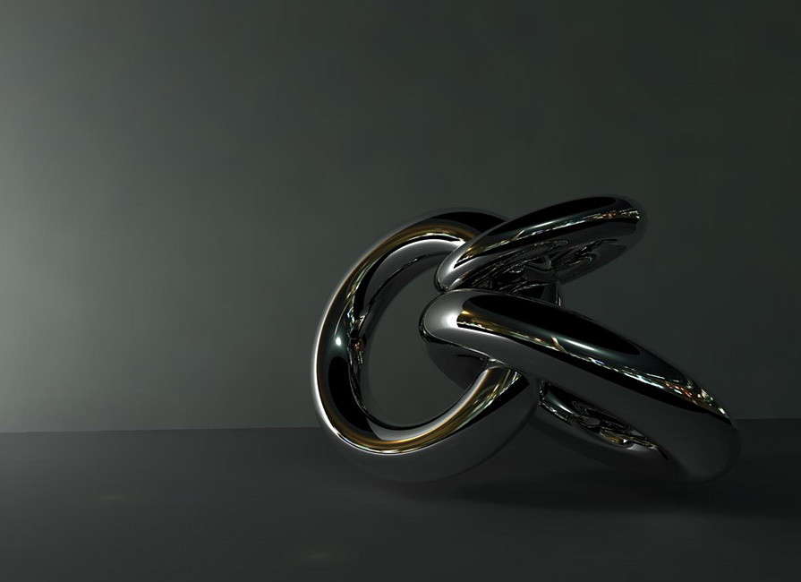 3D render of a ring at night