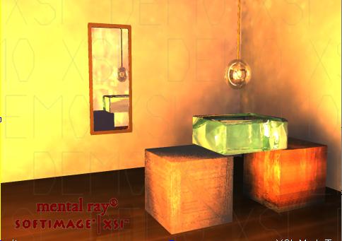 3D render of a room with reflections